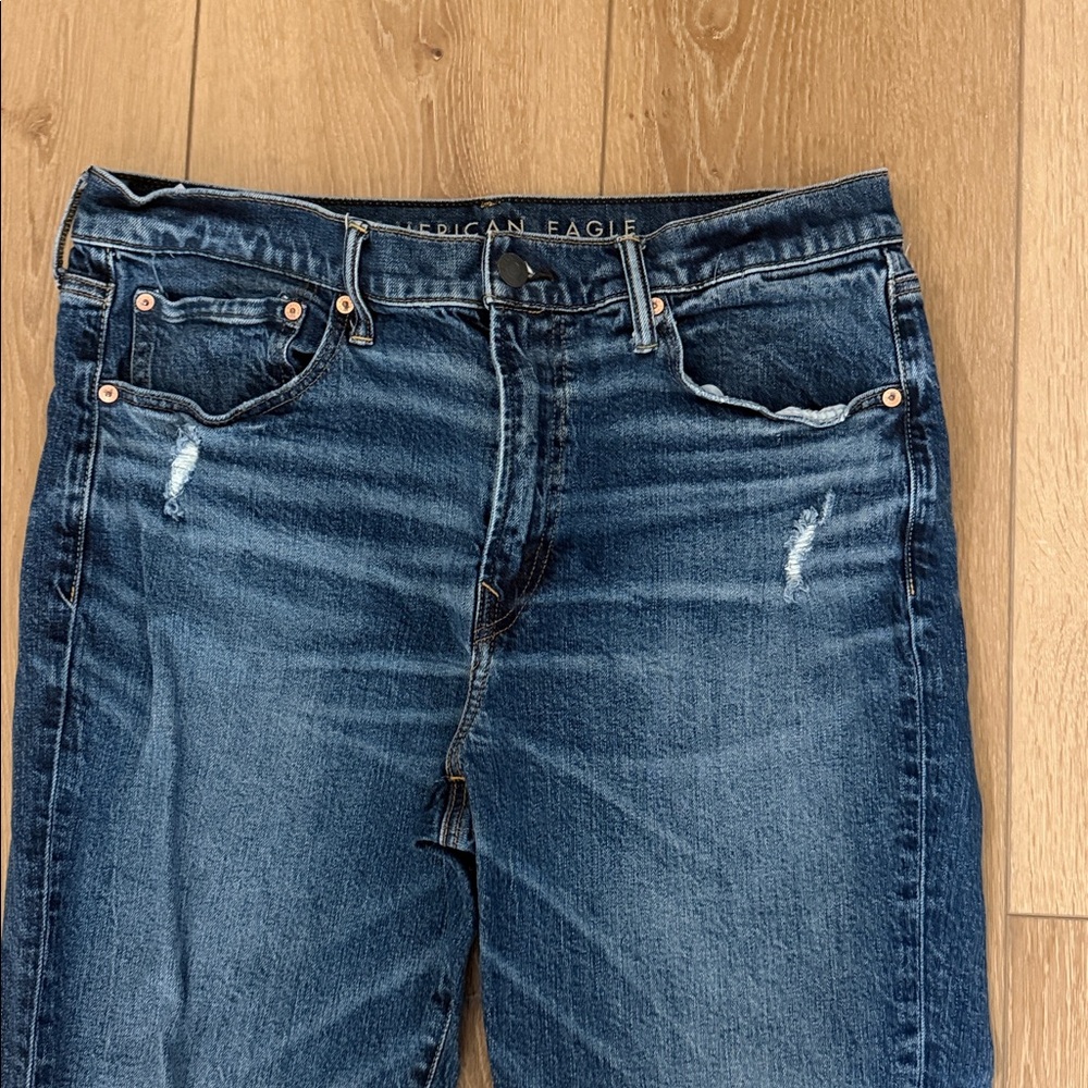 American Eagle Outfitters Dark Blue Jeans - Picture 2 of 8